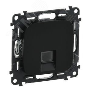 Valena ALLURE Розетка телефонная RJ11 с лицевой панелью антрацит