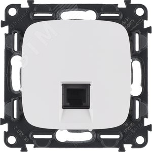 Valena ALLURE Розетка телефонная RJ11 с лицевой панелью белая