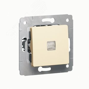 Cariva Переключатель на два направления с подсветкой слоновая кость