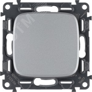 Valena ALLURE Переключатель 10АХ 250В с лицевой панелью Безвинтовые зажимы Алюминий