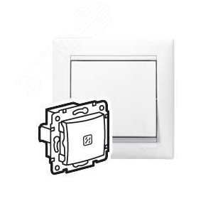 VALENA Переключатель на 2 направления с индикатором белый