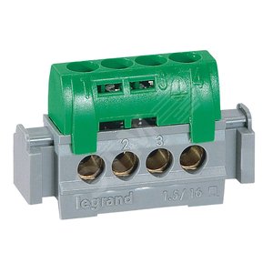 Клемма зеленая 4х1.5-16мм.кв.