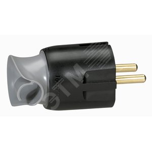 Элиум Вилка 2К+З с заземлением черная