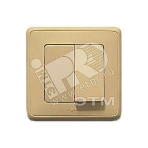 Cariva Выключатель двухклавишный слоновая кость