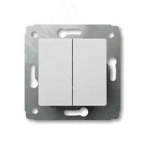 Cariva Выключатель двухклавишный белый