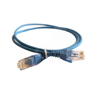 Патч-корд HD RJ 45 категория 6 U/UTP LSZH неэкранированный 1 м голубой