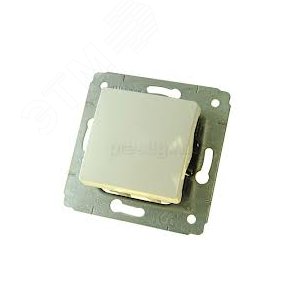 CARIVA Переключатель одноклавишный в рамку бежевый