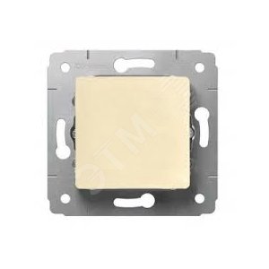 Выключатель одноклавишный, в рамку, бежевый