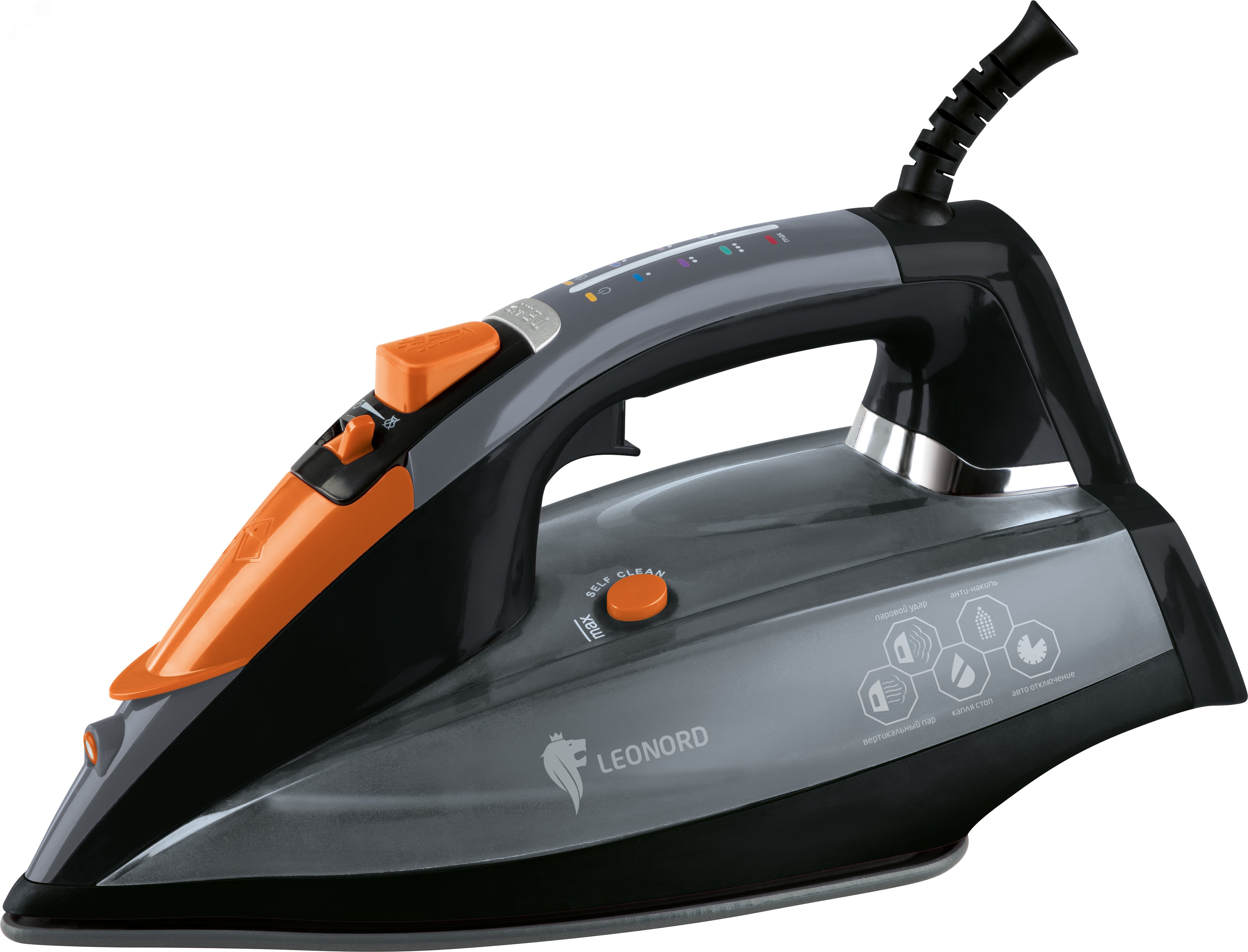 Утюг LE-1803 на 2400 Вт, с электронным управлением, подошва - керамическая