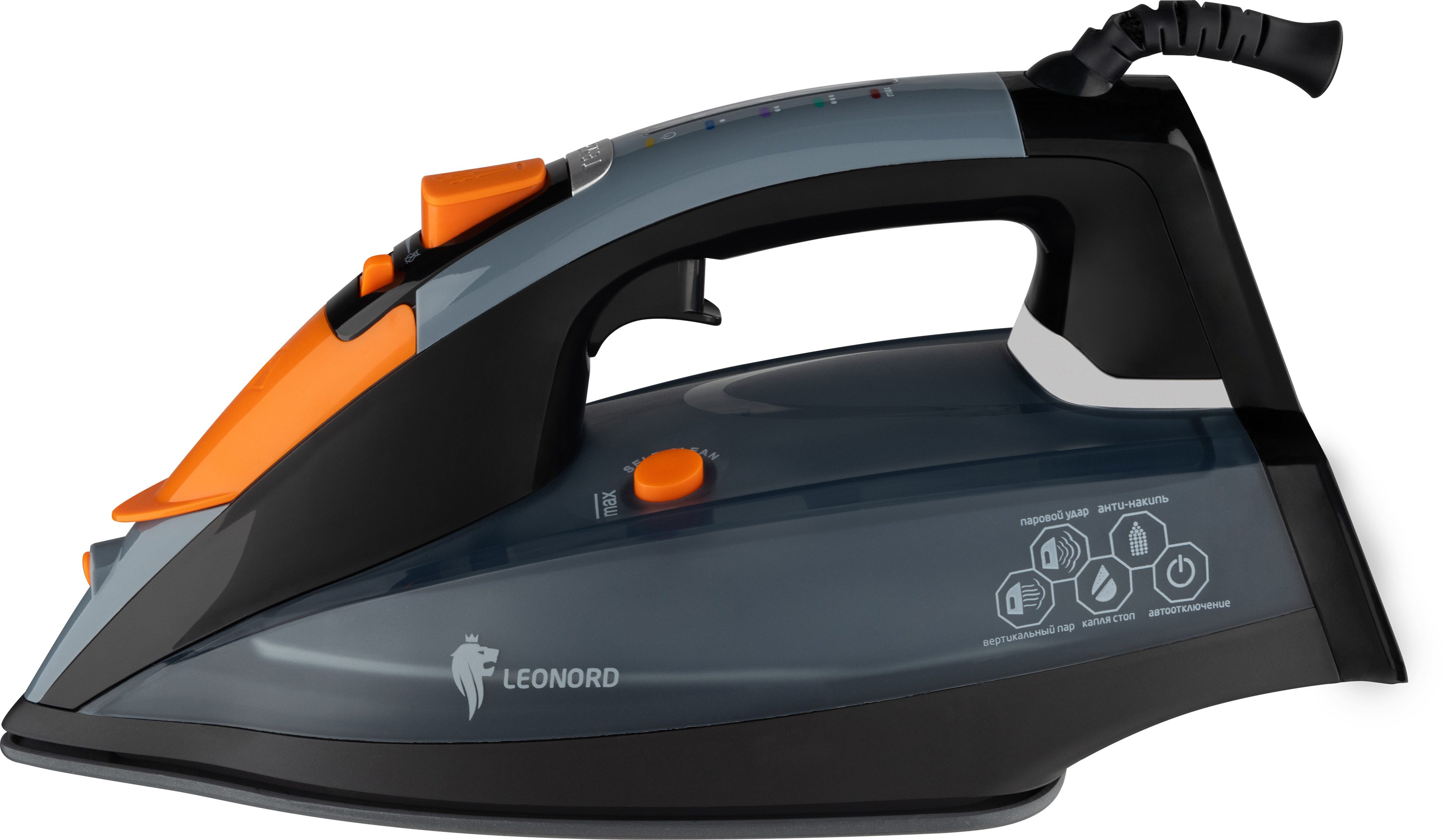 Утюг LE-1803 на 2400 Вт, с электронным управлением, подошва - керамическая