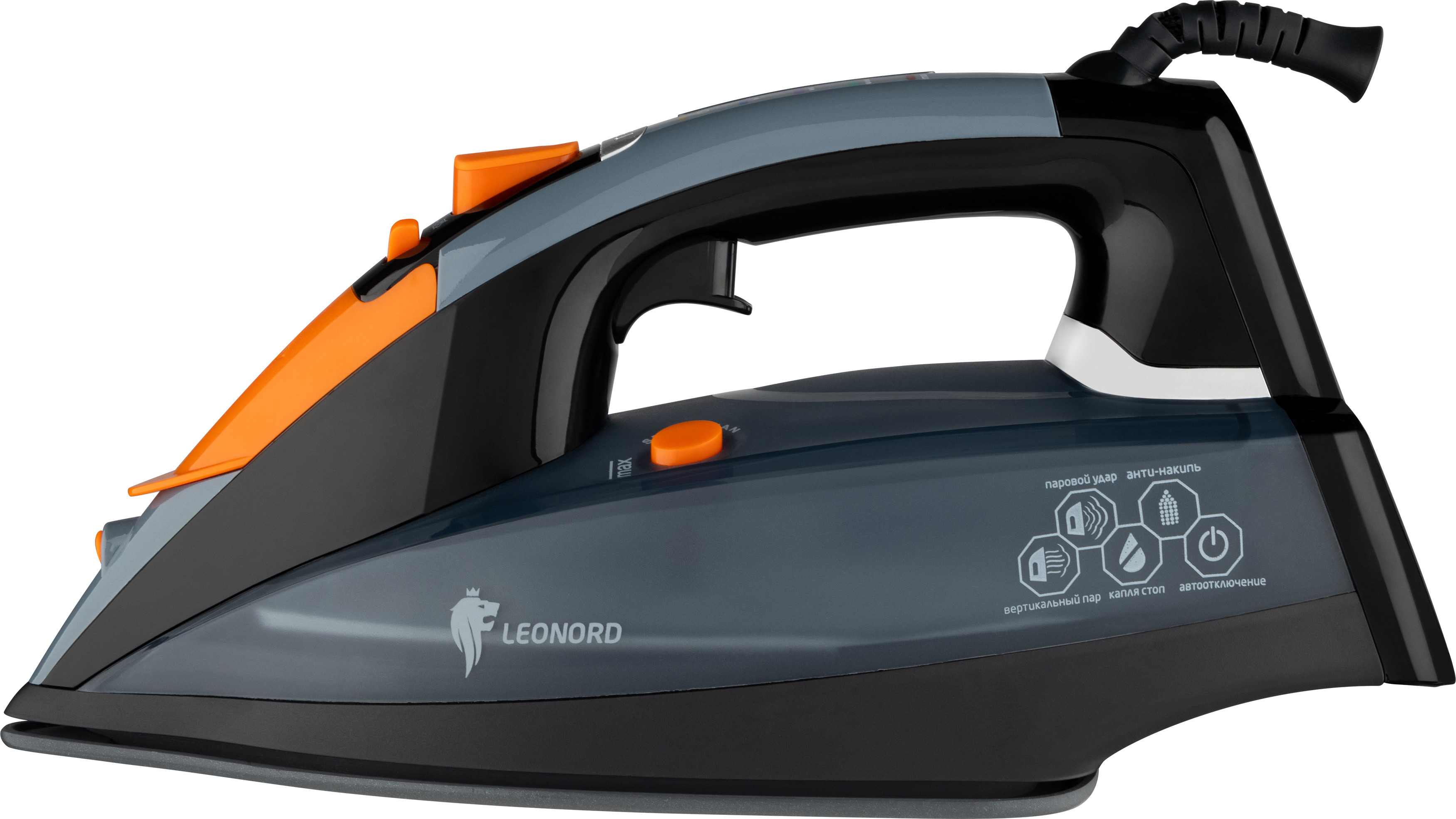 Утюг LE-1803 на 2400 Вт, с электронным управлением, подошва - керамическая