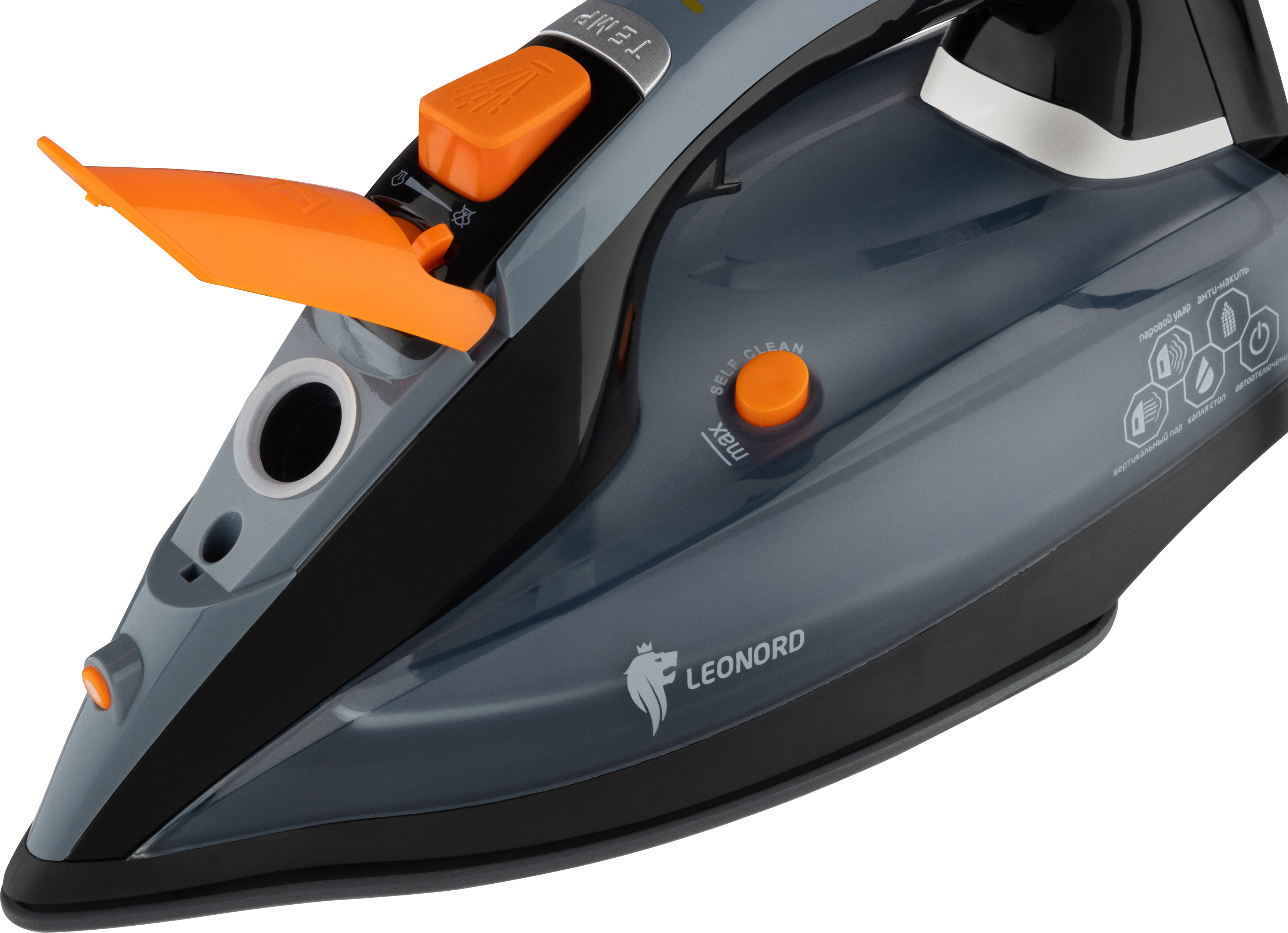 Утюг LE-1803 на 2400 Вт, с электронным управлением, подошва - керамическая