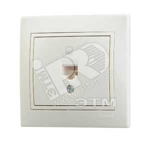 MIRA Розетка компьютерная RJ45 х 1 бежевая