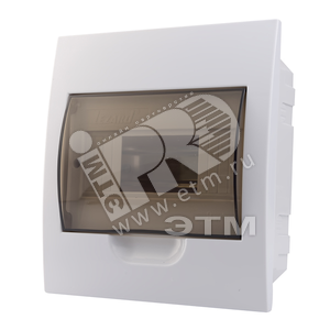 Бокс с прозрачной крышкой ЩРВ-П-8 для внутр. уст. 8-и модульных устройств