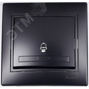 MIRA Кнопка звонка чёрный бархат со вставкой (10шт/120шт)