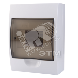 Бокс с прозрачной крышкой ЩРН-П-4 для наружной уст. 4-х модульных устройств