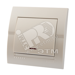 DERIY Выкл. с подсв. ПБТ белый