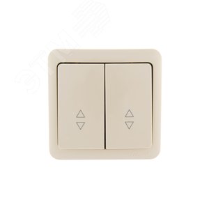 VIOLA Выключатель проходной двойной крем (12шт/144шт)