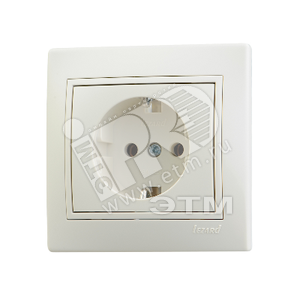 MIRA Розетка с заземлением бежевая
