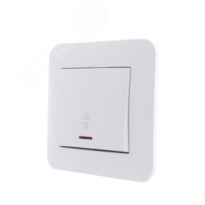 KARINA Выключатель проходной с подсветкой белый (10шт/120шт)