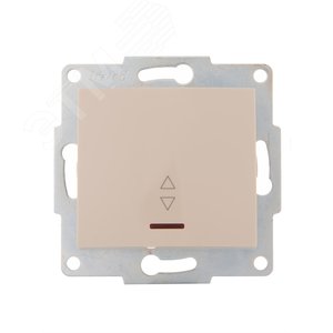 KARINA Выключатель проходной с подсветкой крем (10шт/120шт)