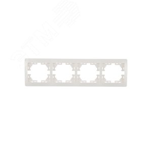 MIRA Рамка 4 поста горизонтальная без вставок белая