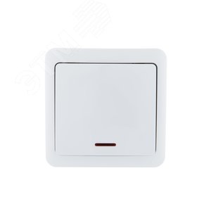 VIOLA Выключатель с подсветкой белый (12шт/144шт)