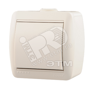 Выключатель одноклавишный, белый