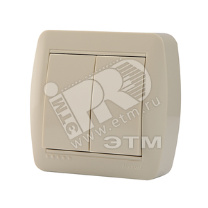 Демет Выключатель двойной крем