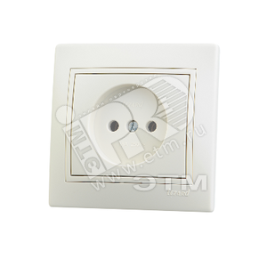 MIRA Розетка без заземления бежевая