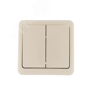 VIOLA Выключатель двойной крем (12шт/144шт)