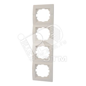 DERIY Рамка х4 верт. белый