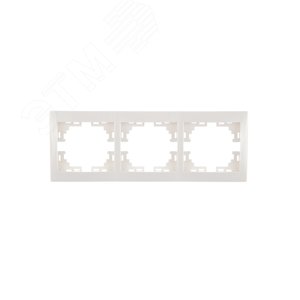 MIRA Рамка 3 поста горизонтальный белая без вставок
