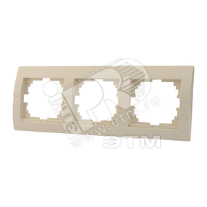 DERIY Рамка х3 гориз. крем