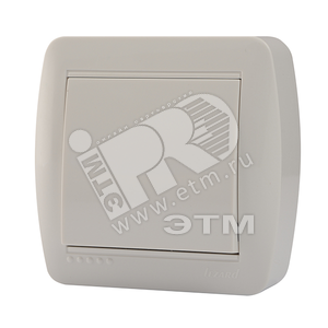 Выключатель одноклавишный, наружный, белый