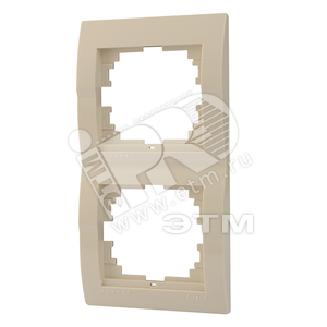 DERIY Рамка х2 верт. крем