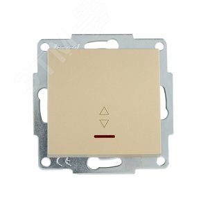 VESNA Выключатель проходной с подсветкой золото