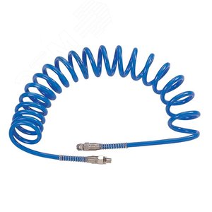 Шланг пневматический 13х18 мм, 15 м, спиральный, полиуретановый, резьба 1/2" MIGHTY SEVEN SD-24415