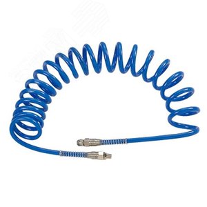 Шланг пневматический 8х12 мм, 15 м, спиральный, полиуретановый, резьба 1/4" MIGHTY SEVEN SD-23115