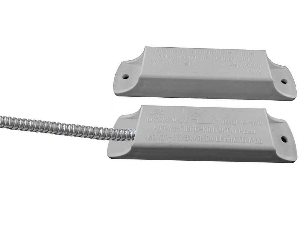 Извещщатель охранный магнитоконтактный точечный взрывозащищенный ИО 102-26/В (10) м/р РЗ-Ц 0,5м провод 9м