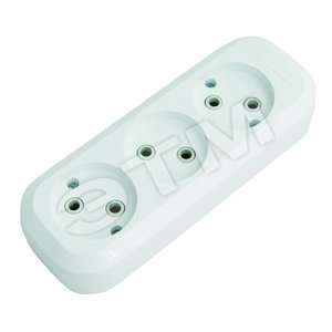 Колодка удлинителя 3 гнезда без заземления