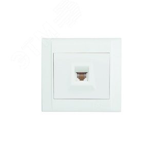 Defne Розетка телефонная TF евро белая