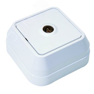 Розетка наружная телевизионная TV белая