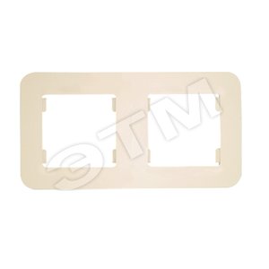 Lillium Рамка 2 поста бежевая