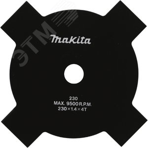 Нож для травы, 4 зуба, d- 230x25,4мм