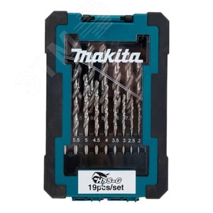 Сверла по металлу HSS-G, набор 19 шт (1-10мм, шаг 0.5мм)