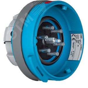 Механизм розетки EVO с интегрированным выключателем 6P+E 40А/480V/IP66/67