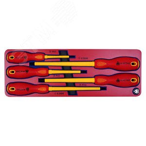 Набор отверток, диэлектрические, ложемент, 5 предметов МАСТАК 5-4005E