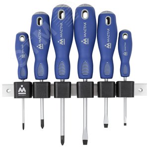 Набор отверток с держателем, 6 предметов МАСТАК 04-6RB