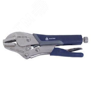 Зажим с фиксатором 175 мм, с прямыми губками МАСТАК 036-10175H